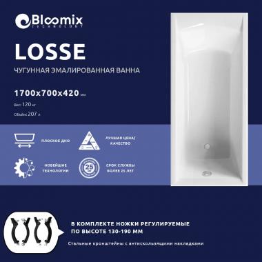 Ванна чугунная Bloomix Losse 170x70 BLS177042