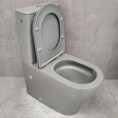 Унитаз Bloomix Barron 3.0 Grey AD3091MGT/UF1 Ceramic+ безободковый торнадо