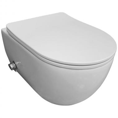 Унитаз подвесной Bloomix Diva MD1211SB/UF3 безободковый с функцией биде и смесителем