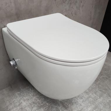 Унитаз подвесной Bloomix Diva MD1211SB/UF3 безободковый с функцией биде и смесителем