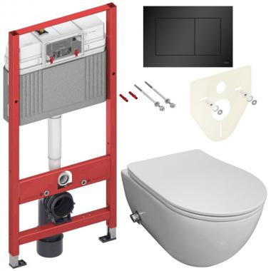 Инсталляция TECE 9400401-9240407 + унитаз Bloomix Diva MD1211SB/UF3 безободковый с функцией биде и смесителем