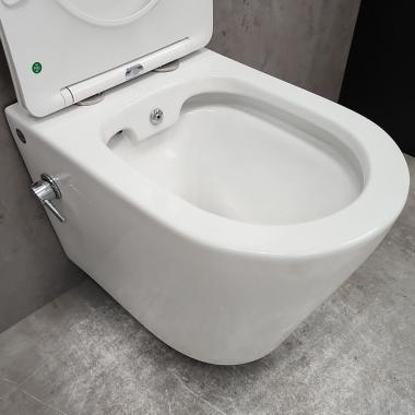 Инсталляция TECE 9400413 + унитаз Bloomix Enjoy AD1304SB Ceramic+ безободковый с функцией биде и смесителем