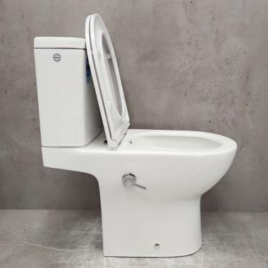 Унитаз Bloomix Access AD3124SBT/UF1 Ceramic+ безободковый торнадо с функцией биде и смесителем