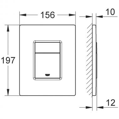 Инсталляция Grohe 38811KF0 + унитаз Bloomix Diva MD1214SB/UF3 bidet black безободковый с биде и смесителем