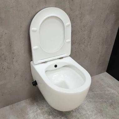 Инсталляция Grohe 38772001 + унитаз Bloomix Diva MD1214SB/UF3 bidet black безободковый с биде и смесителем