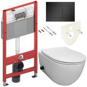 Инсталляция TECE 9400401-9240407 + унитаз Bloomix Diva MD1214SB/UF3 bidet black безободковый с функцией биде и смесителем