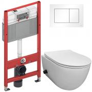 Инсталляция TECE 9400413 + унитаз Bloomix Diva MD1214SB/UF3 bidet black безободковый с функцией биде и смесителем