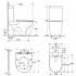 Унитаз Bloomix Casper AD3144T/UF1 Ceramic+ безободковый торнадо