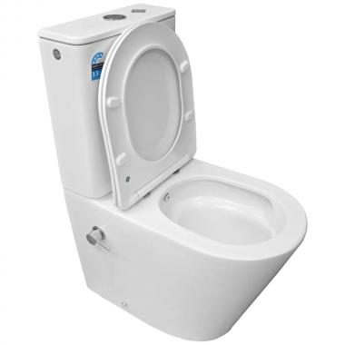 Унитаз Bloomix Salchow 3.0 AD3093TSB/UF1 Ceramic+ безободковый торнадо с функцией биде и смесителем