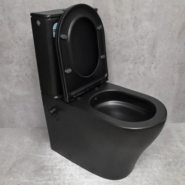Унитаз Bloomix Black Barron 3.0 AD3091SBT/UF1 Ceramic+ bidet black безободковый торнадо с функцией биде и смесителем