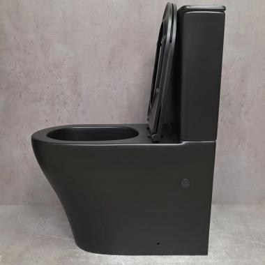 Унитаз Bloomix Black Barron 3.0 AD3091SBT/UF1 Ceramic+ bidet black безободковый торнадо с функцией биде и смесителем