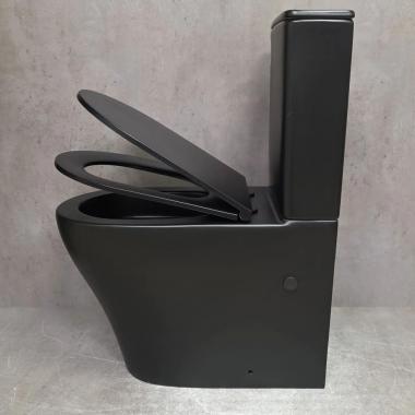 Унитаз Bloomix Black Barron 3.0 AD3091SBT/UF1 Ceramic+ bidet black безободковый торнадо с функцией биде и смесителем