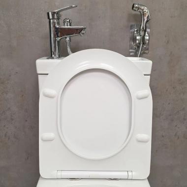 Унитаз Bloomix Prime F2071SR/UF1 Ceramic+ безободковый с раковиной