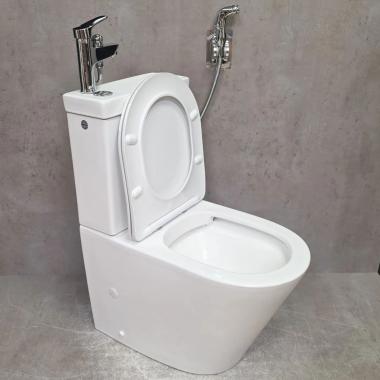 Унитаз Bloomix Prime F2071SR/UF1 Ceramic+ безободковый с раковиной