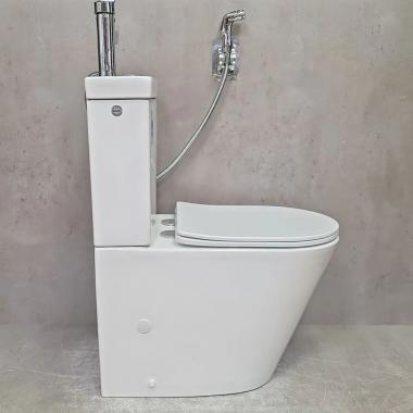 Унитаз Bloomix Prime F2071SR/UF1 Ceramic+ безободковый с раковиной