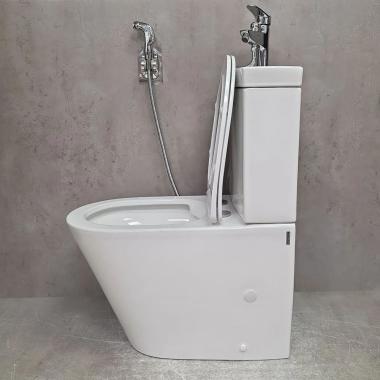 Унитаз Bloomix Prime F2071SR/UF1 Ceramic+ безободковый с раковиной