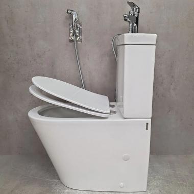 Унитаз Bloomix Prime F2071SR/UF1 Ceramic+ безободковый с раковиной
