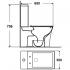 Унитаз Bloomix Elegant MD1215R/VV/UF1 безободковый вертикальный выпуск