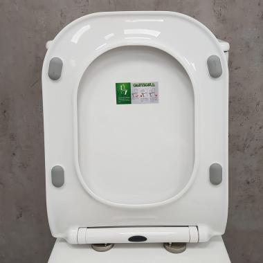 Унитаз Bloomix Elegant MD1215R/VV/UF1 безободковый вертикальный выпуск