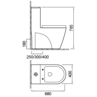 Унитаз Bloomix Mono 5012 моноблок