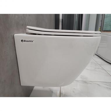 Инсталляция WeltWasser Marberg 410 RD + унитаз Bloomix Trend 1203 безободковый с сиденьем