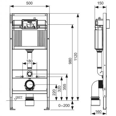 Инсталляция TECE TECEbase 2.0 9400401-9240407 + унитаз Bloomix Matrix 2.0 T12601R/UF1 безободковый с сиденьем