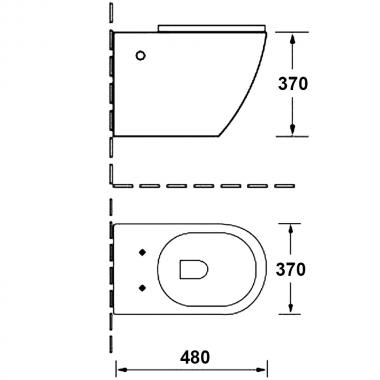 Инсталляция Grohe 38811KF0 + унитаз Bloomix Black Diamond MD1055T/UF01 безободковый торнадо с сиденьем