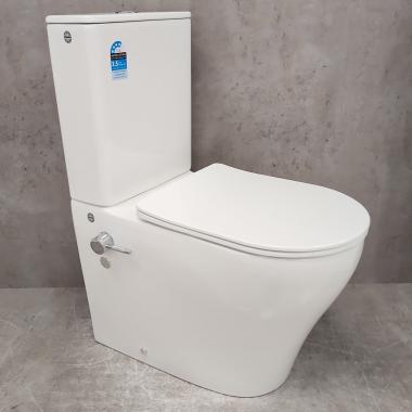 Унитаз Bloomix Rittberger AD3092TSB/F1 Ceramic+ безободковый торнадо с функцией биде и смесителем