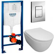 Инсталляция Grohe 38772001 + унитаз Bloomix Diva MD1211R/UF3 безободковый с сиденьем