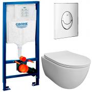Инсталляция Grohe Rapid SL 38721001 + унитаз Bloomix Diva MD1211R/UF1 безободковый Ceramic+ с сиденьем