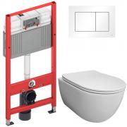 Инсталляция TECE 9400413 + унитаз Bloomix Diva MD1211R/UF1 безободковый Ceramic+ с сиденьем