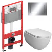 Инсталляция TECE 9400412 + унитаз Bloomix Diva MD1211R/UF1 безободковый Ceramic+ с сиденьем
