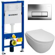 Инсталляция Geberit 458.103.00.1 + унитаз Bloomix Diva MD1211R/UF3 безободковый с сиденьем