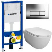 Инсталляция Geberit 458.103.00.1 + унитаз Bloomix Diva MD1211R/UF1 безободковый Ceramic+ с сиденьем