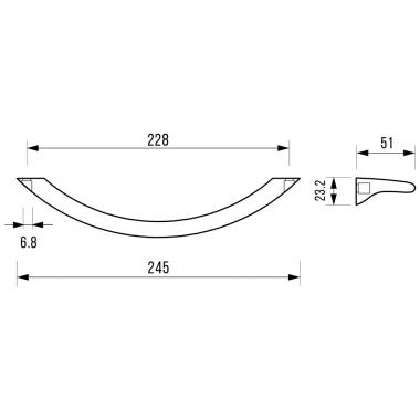 Ручки для чугунной ванны Bloomix LM230CH