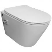 Унитаз подвесной Bloomix Enjoy AD1304SB Ceramic+ безободковый с функцией биде и смесителем