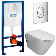 Инсталляция Grohe Rapid SL 38721001 + унитаз Bloomix Enjoy AD1304SB Ceramic+ безободковый с биде и смесителем