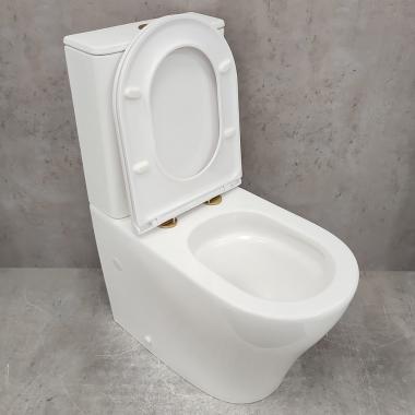 Унитаз Bloomix Barron 3.0 AD3091T/UF3gold безободковый торнадо