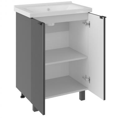 Тумба с раковиной Bloomix Бостон 60 серый BOS60GRTR