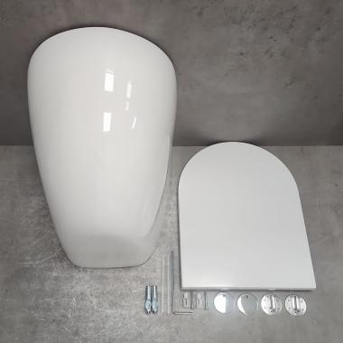 Инсталляция Grohe 38971000+ кнопка смыва Even 38966SH0 белый глянец + унитаз Bloomix Altair 3.0 AD1255T/UF1 безободковый торнадо с сиденьем