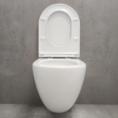 Инсталляция Grohe 38971000+ кнопка смыва Even 38966SH0 белый глянец + унитаз Bloomix Altair 3.0 AD1255T/UF1 безободковый торнадо с сиденьем