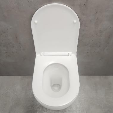 Инсталляция Grohe 38971000+ кнопка смыва Even 38966SH0 белый глянец + унитаз Bloomix Altair 3.0 AD1255T/UF1 безободковый торнадо с сиденьем