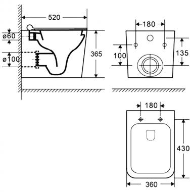 Инсталляция Grohe 38971000+ кнопка смыва Even 38966SH0 белый глянец + унитаз Bloomix Regnum 1202 безободковый с сиденьем