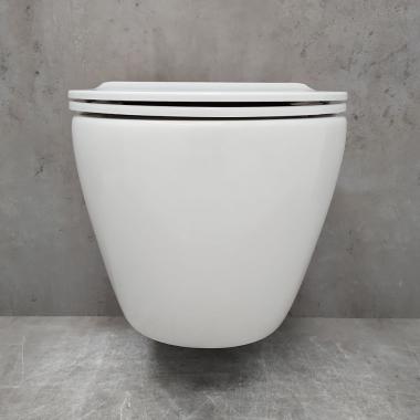 Инсталляция Grohe 38971000+ кнопка смыва Even 38966SH0 белый глянец + унитаз Bloomix Trend 3.0 AD1203T/UF1 безободковый торнадо с сиденьем