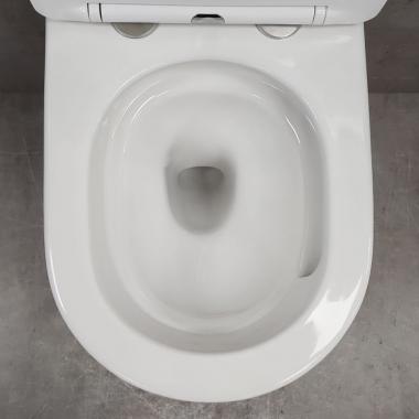 Инсталляция Grohe 38971000+ кнопка смыва Even 38966SH0 белый глянец + унитаз Bloomix Trend 3.0 AD1203T/UF1 безободковый торнадо с сиденьем