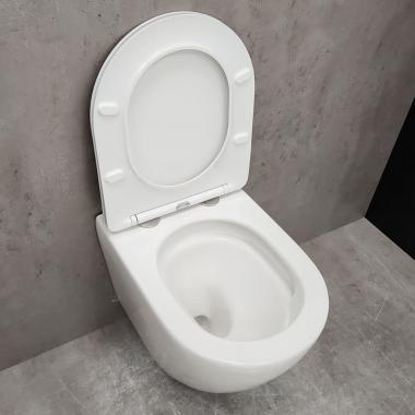 Инсталляция Grohe 38971000+ кнопка смыва Even 38966SH0 белый глянец + унитаз Bloomix Trend 3.0 AD1203T/UF1 безободковый торнадо с сиденьем