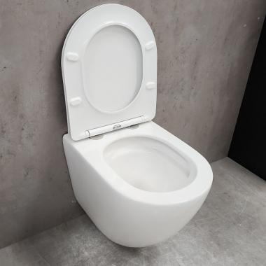 Инсталляция Grohe 38971000+ кнопка смыва Even 38966SH0 белый глянец + унитаз Bloomix Trend 3.0 AD1203T/UF1 безободковый торнадо с сиденьем