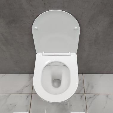 Инсталляция Grohe 38971000+ кнопка смыва Even 38966SH0 белый глянец + унитаз Bloomix Trend 1203 безободковый с сиденьем