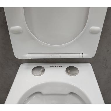 Инсталляция Grohe 38971000+ кнопка смыва Even 38966SH0 белый глянец + унитаз Bloomix Trend 1203 безободковый с сиденьем