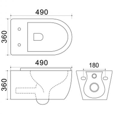 Инсталляция Grohe 38971000+ кнопка смыва Even 38966SH0 белый глянец + унитаз Bloomix Trend 1203 безободковый с сиденьем